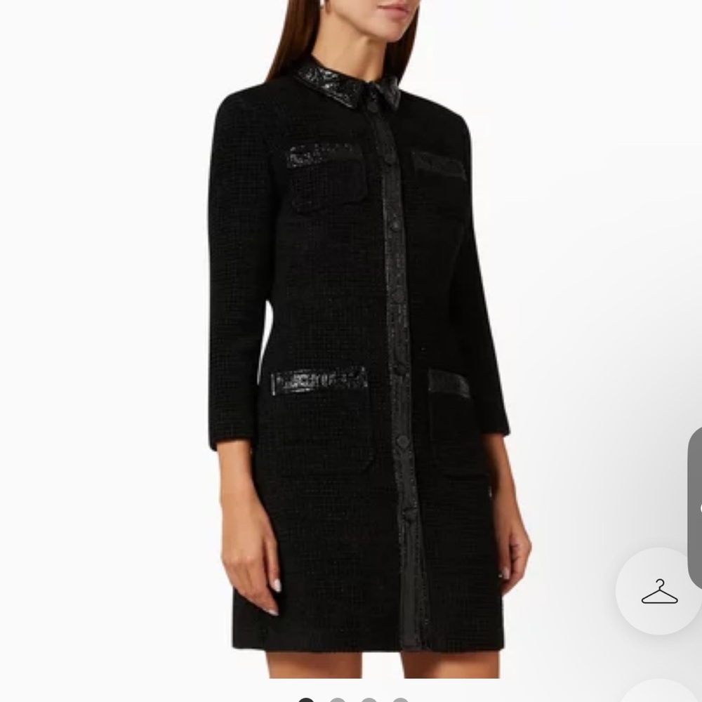 NWT Maje Black Rinili tweed dress